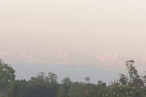 Nepal’s Mount Everest seen from Bihar India by open eyes